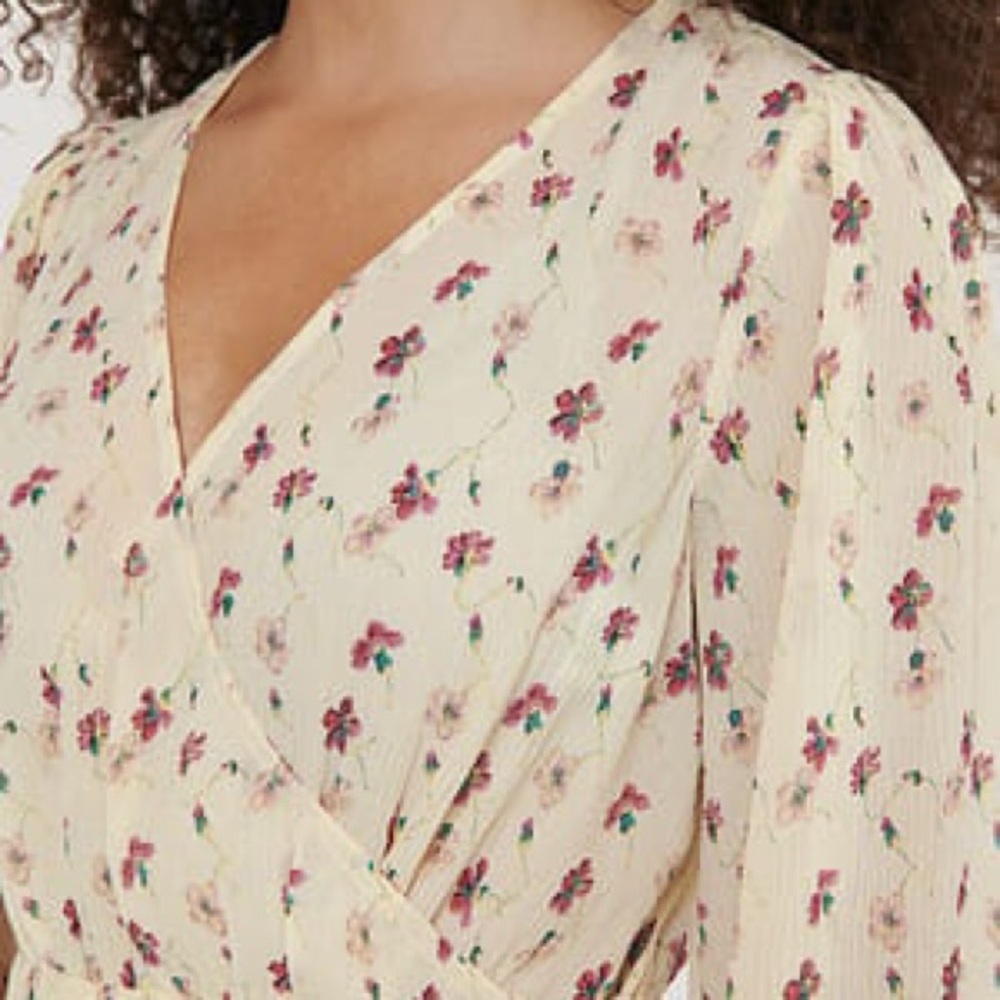 Pink and Purple Floral Long Sleeve Sundress